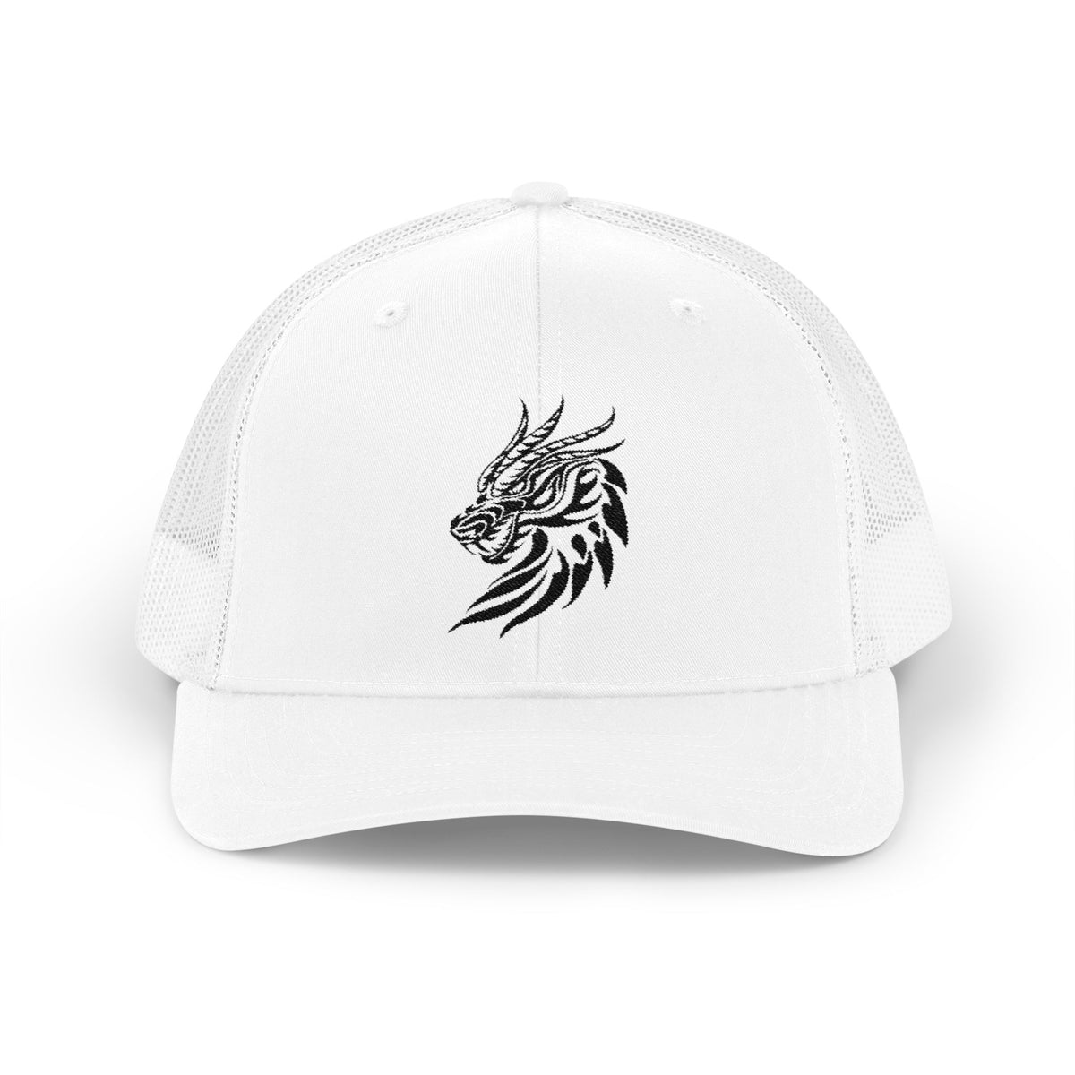 Trucker Cap — Black Tribal Dragon Snapback