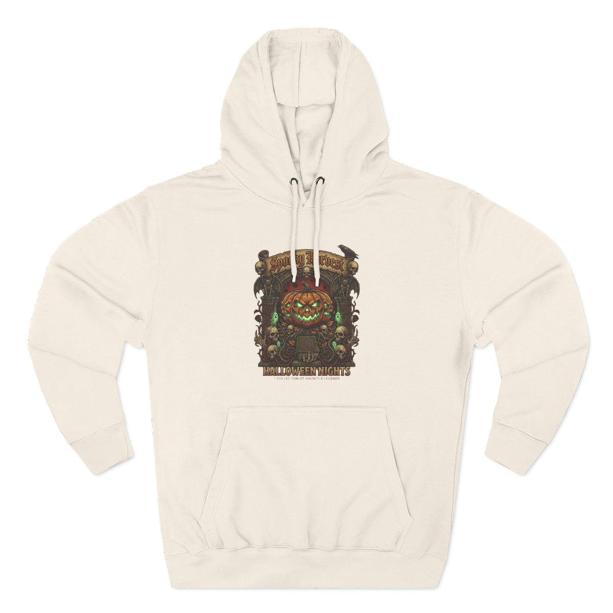 Jack-O'-Lantern Shrine Halloween Hoodie — Spooky Pumpkin Graphic Pullover