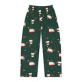 Santa Runs on Coffee Women's Christmas Pajama Pants — Funny Coffee Lover Lounge Pants, Holiday PJ Bottoms for Her