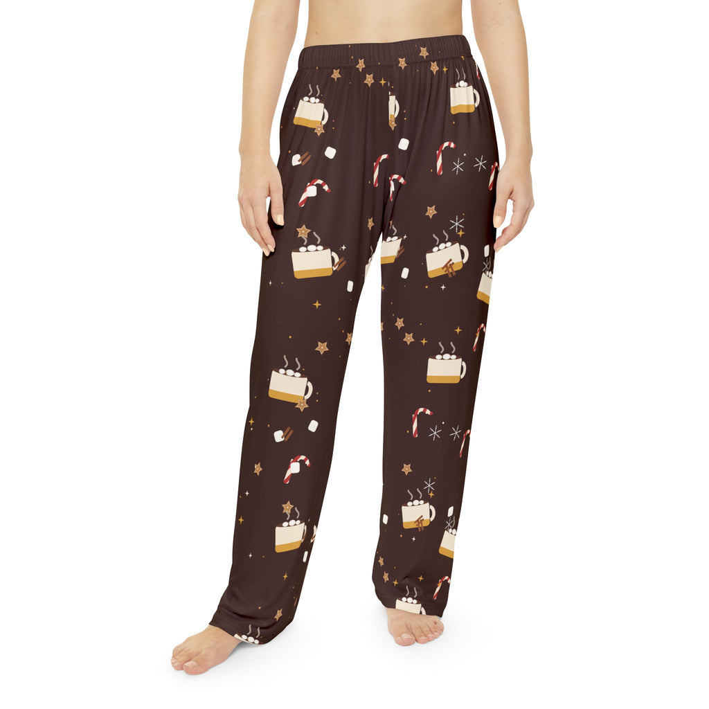 Hot Cocoa Night Women's Christmas Pajama Pants — Cozy Hot Chocolate Lounge Pants, Holiday PJ Bottoms for Her