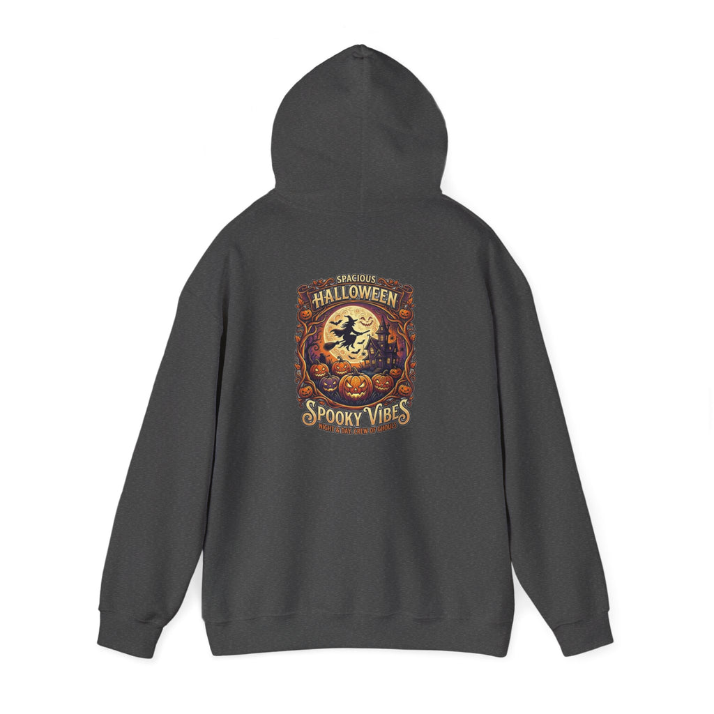 Halloween Pumpkin Hoodie — Happy Halloween Vintage Witch & Spooky Vibes Pullover