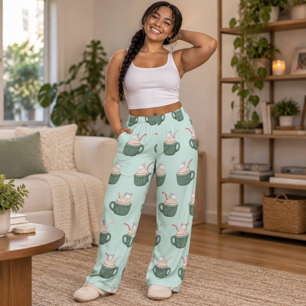 Women's Cozy Christmas Cocoa Mug Pajama Pants