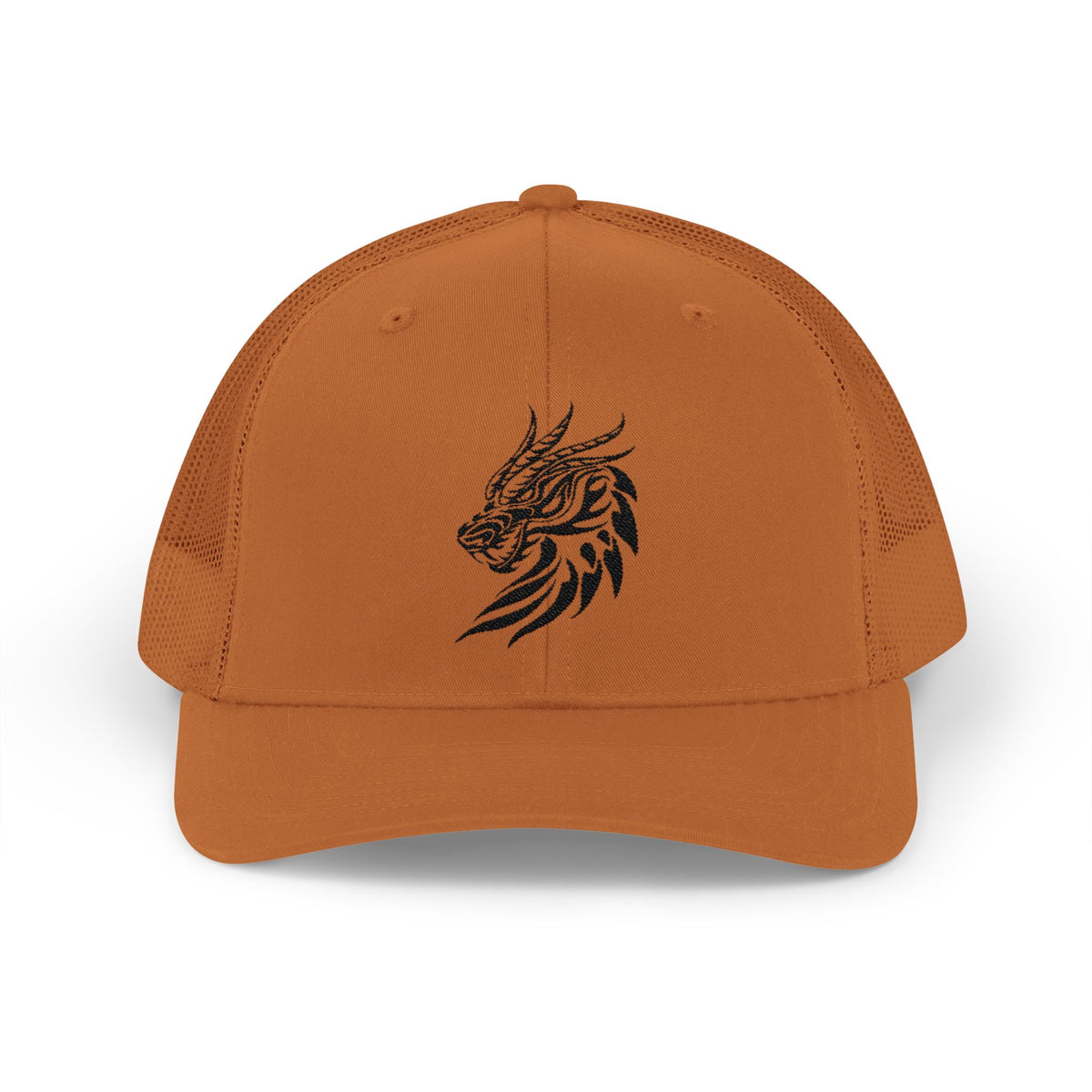 Trucker Cap — Black Tribal Dragon Snapback