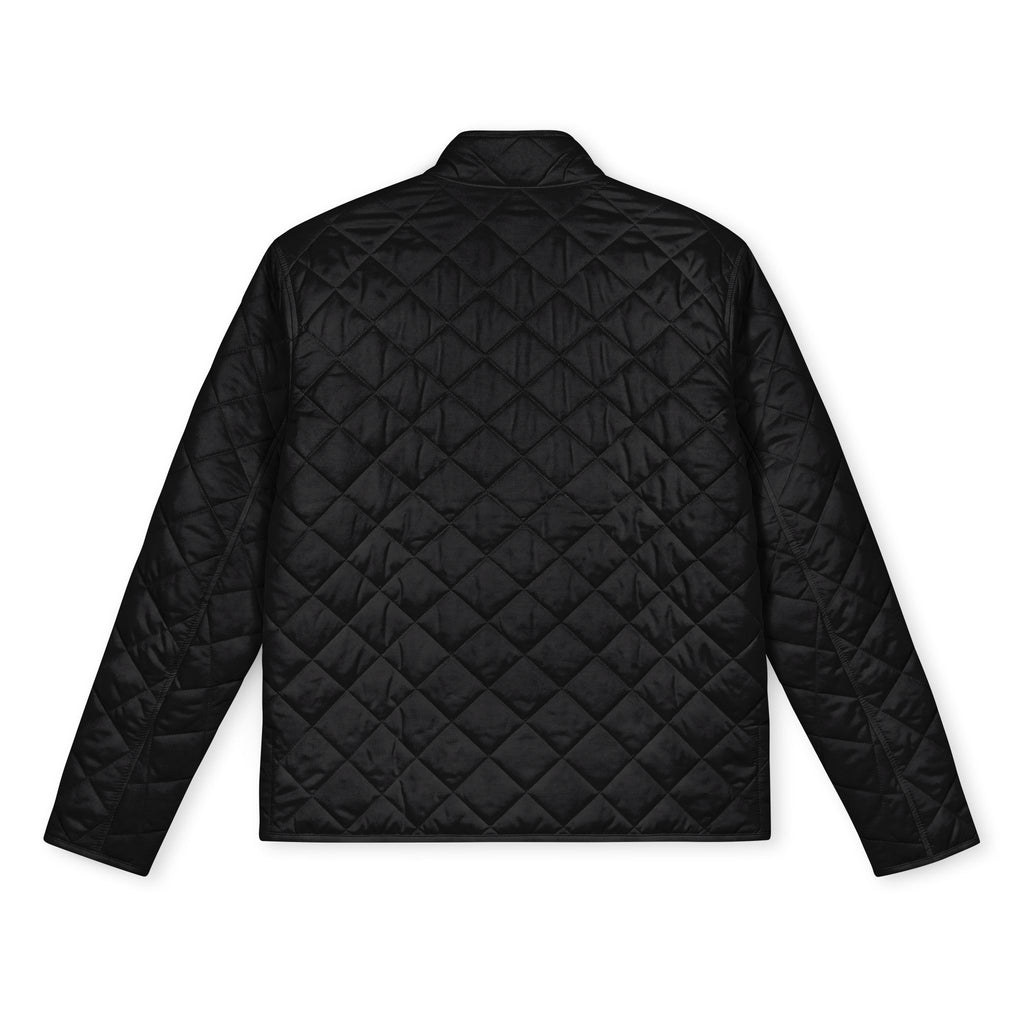 Quilted Full-Zip Jacket — Embroidered Compass Badge