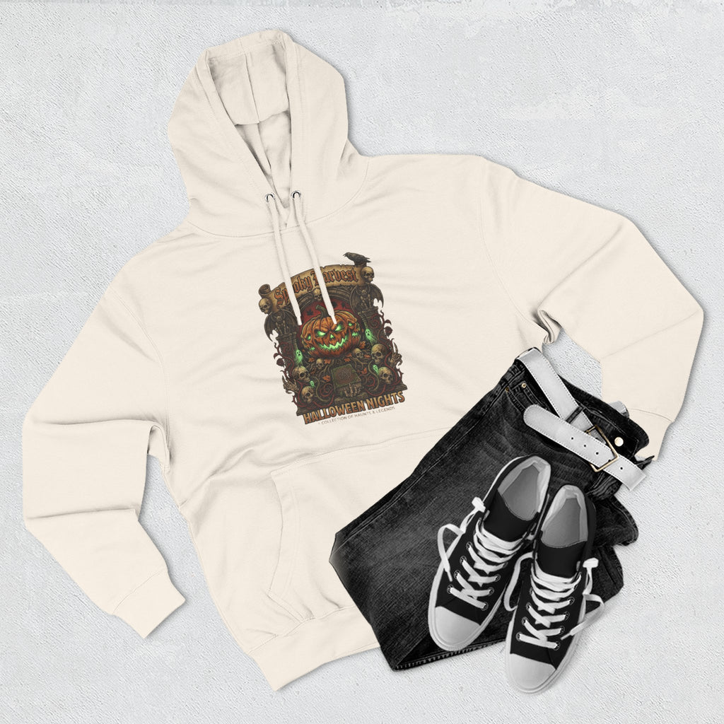 Jack-O'-Lantern Shrine Halloween Hoodie — Spooky Pumpkin Graphic Pullover