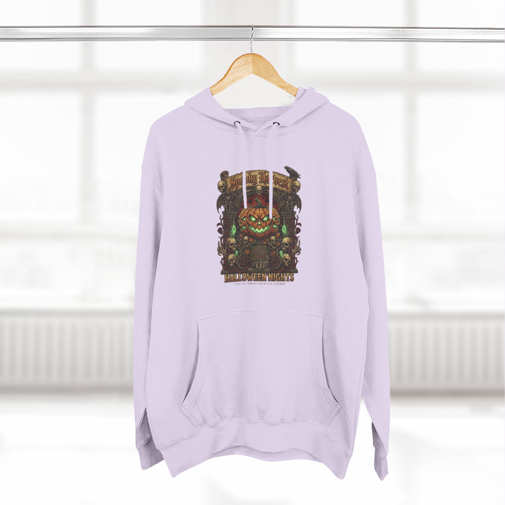 Jack-O'-Lantern Shrine Halloween Hoodie — Spooky Pumpkin Graphic Pullover