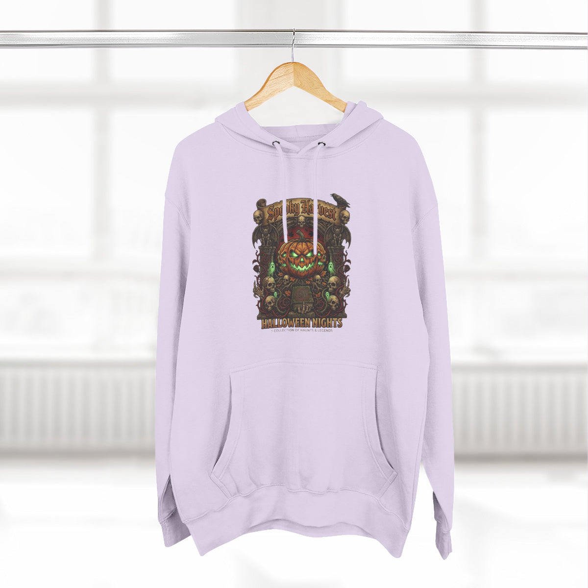 Jack-O'-Lantern Shrine Halloween Hoodie — Spooky Pumpkin Graphic Pullover