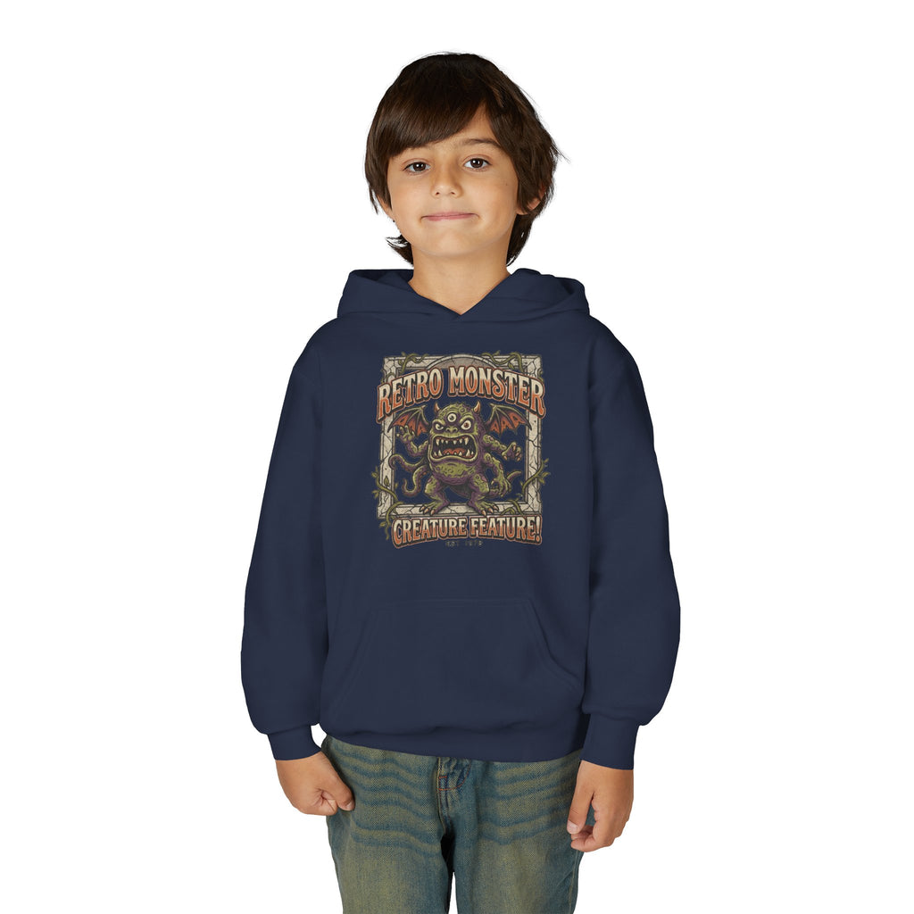 Youth Hoodie — "Retro Monster: Creature Feature" Graphic Pullover