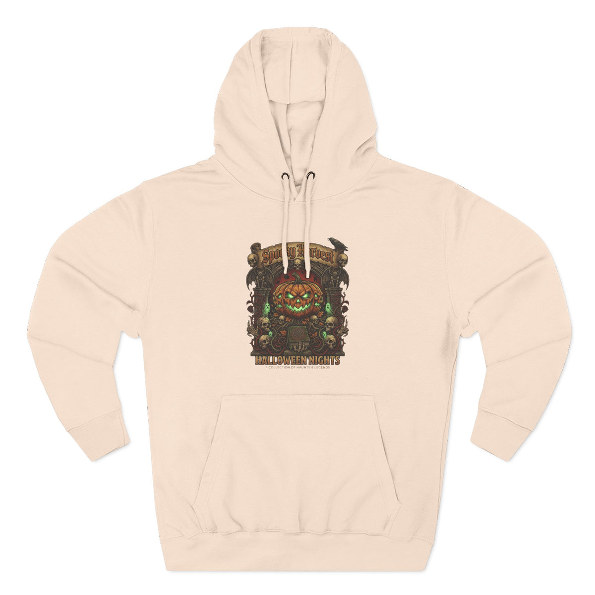 Jack-O'-Lantern Shrine Halloween Hoodie — Spooky Pumpkin Graphic Pullover