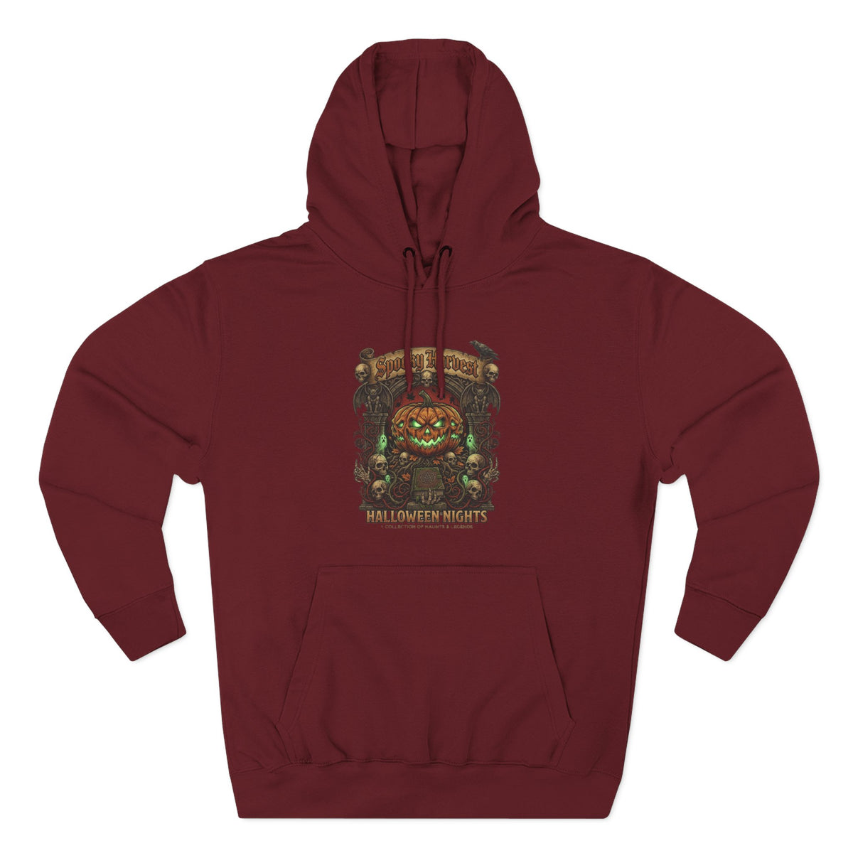 Jack-O'-Lantern Shrine Halloween Hoodie — Spooky Pumpkin Graphic Pullover