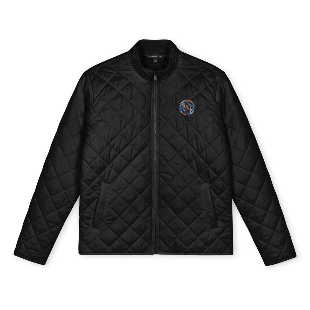 Quilted Full-Zip Jacket — Embroidered Compass Badge