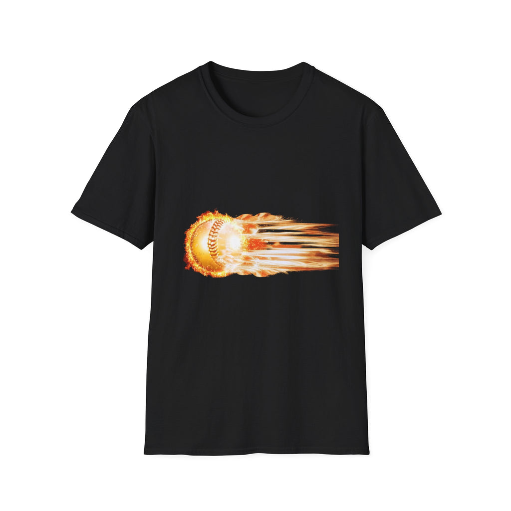 Baseball Fireball T-Shirt — Fast Pitch Meteor Graphic Tee
