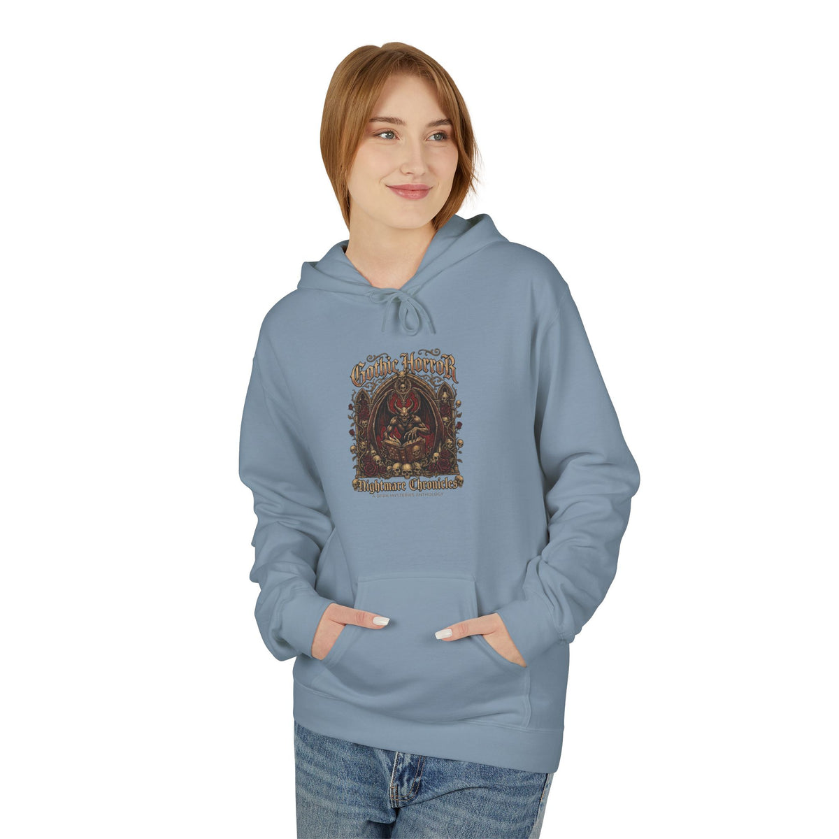 Vintage Botanical 'Autumn Camper' Hoodie — Retro Forest Camping Graphic