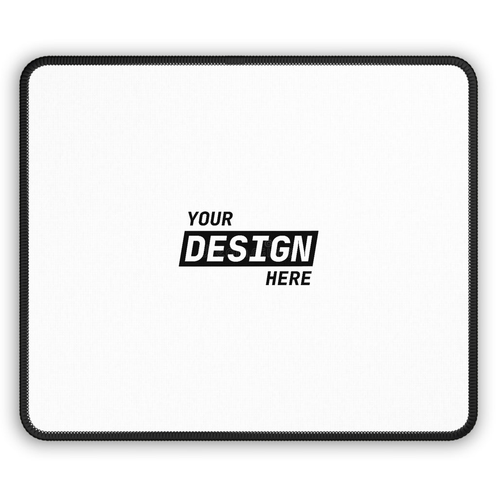 Gaming Mouse Pad — Custom 'Your Design Here' White Desk Pad