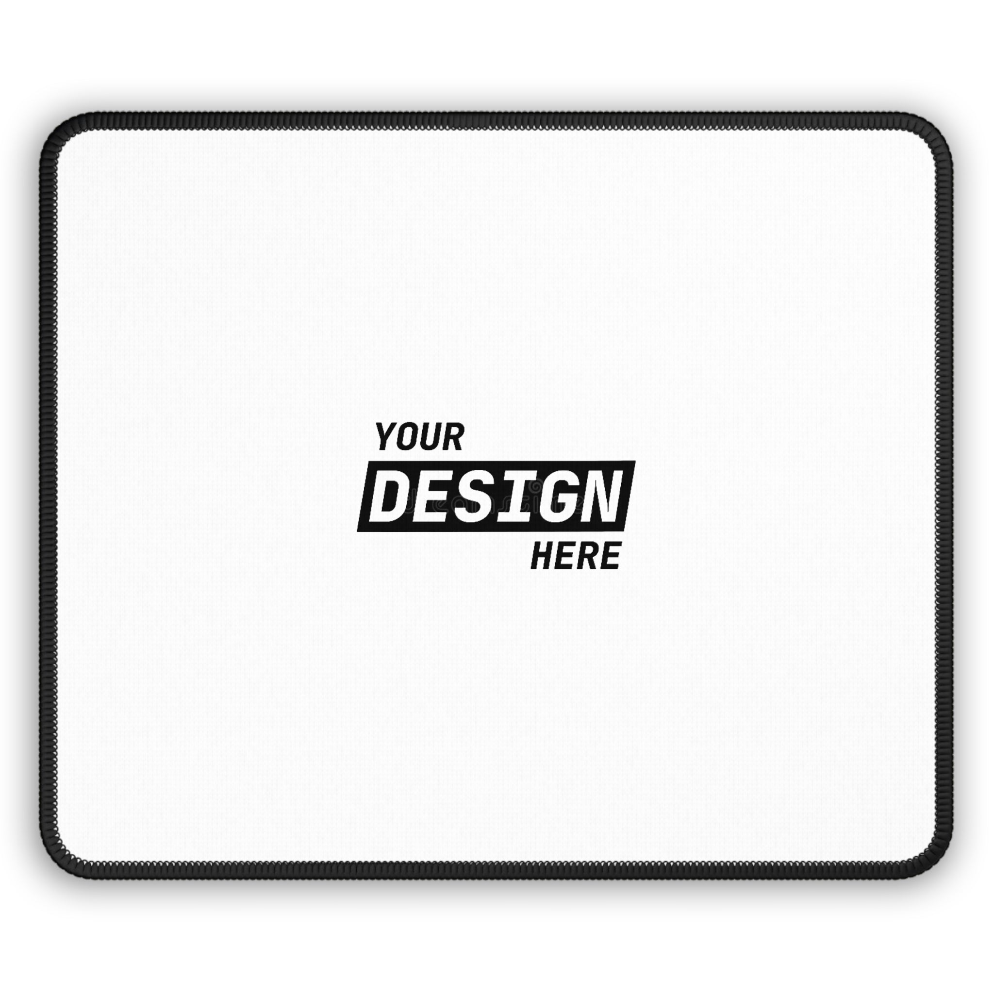 Gaming Mouse Pad — Custom 'Your Design Here' White Desk Pad