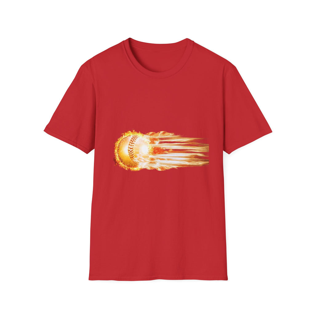 Baseball Fireball T-Shirt — Fast Pitch Meteor Graphic Tee