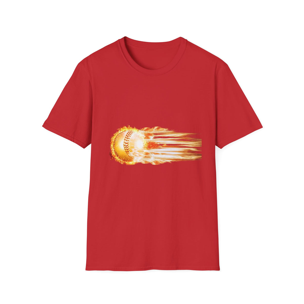 Baseball Fireball T-Shirt — Fast Pitch Meteor Graphic Tee