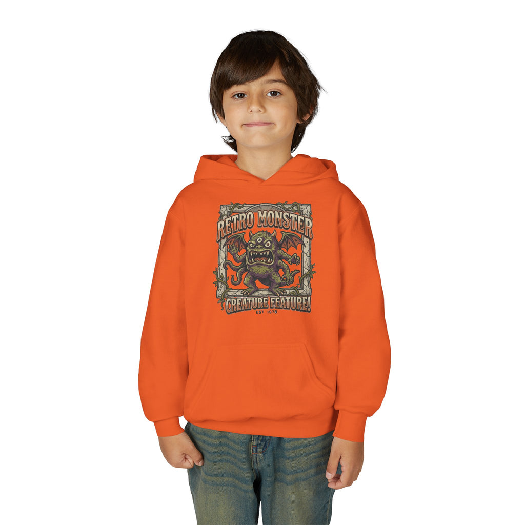 Youth Hoodie — "Retro Monster: Creature Feature" Graphic Pullover