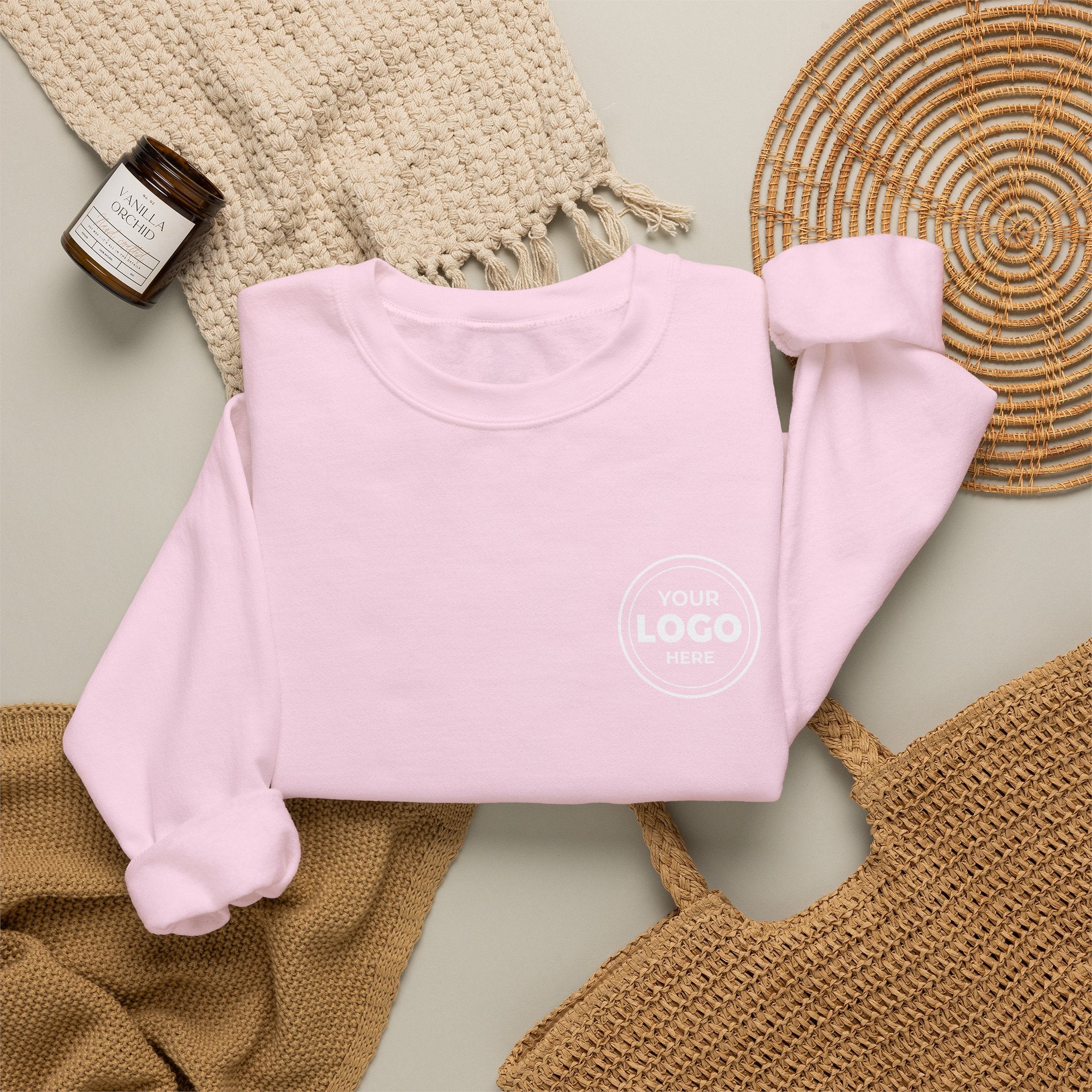 Crewneck Sweatshirt — Custom Logo Chest & Back Design