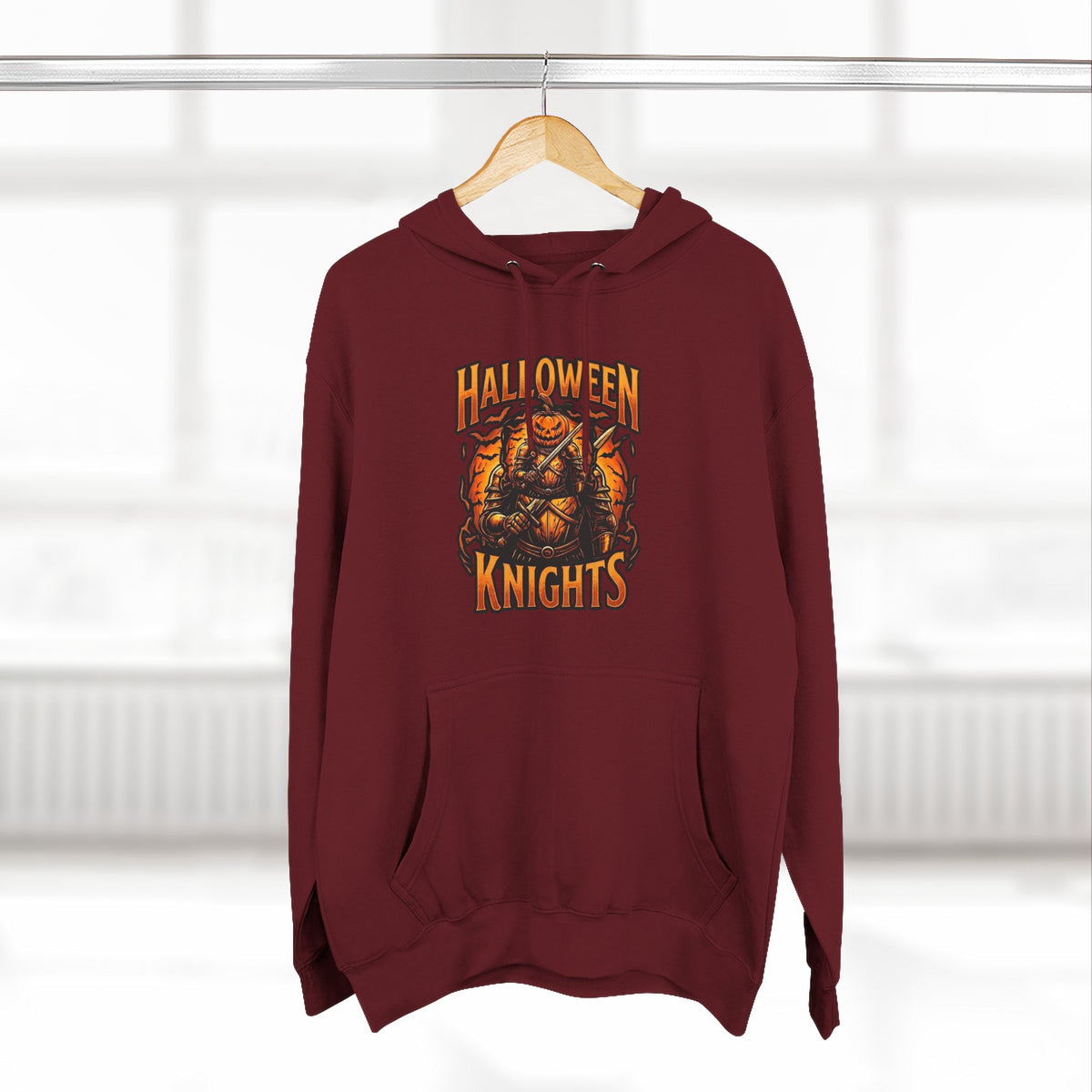 Halloween Knights Hoodie — Pumpkin Skull Graphic Pullover