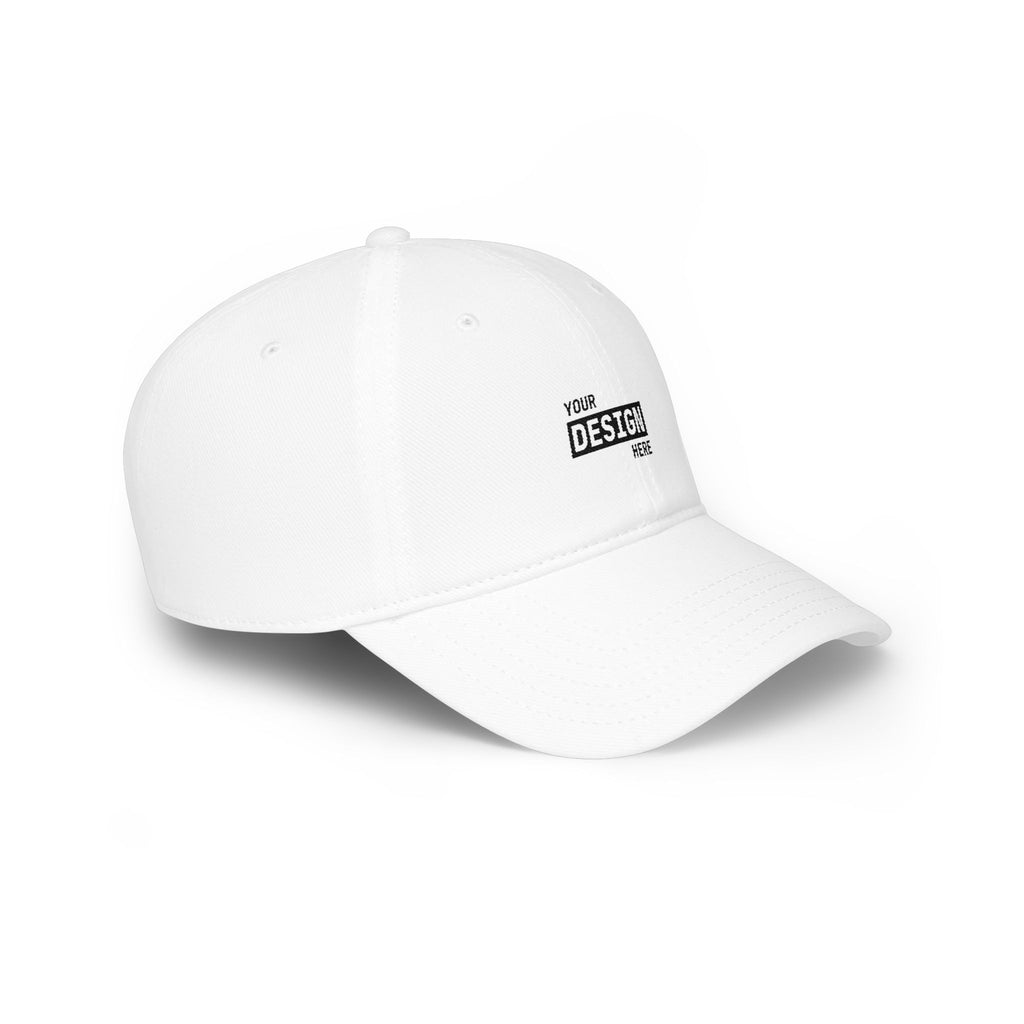 Copy of Minimal Embroidered Low Profile Baseball Cap — Custom 'Your Design Here' Front Logo