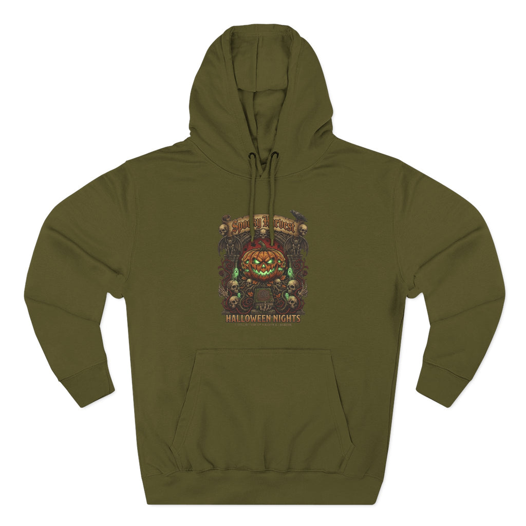 Jack-O'-Lantern Shrine Halloween Hoodie — Spooky Pumpkin Graphic Pullover