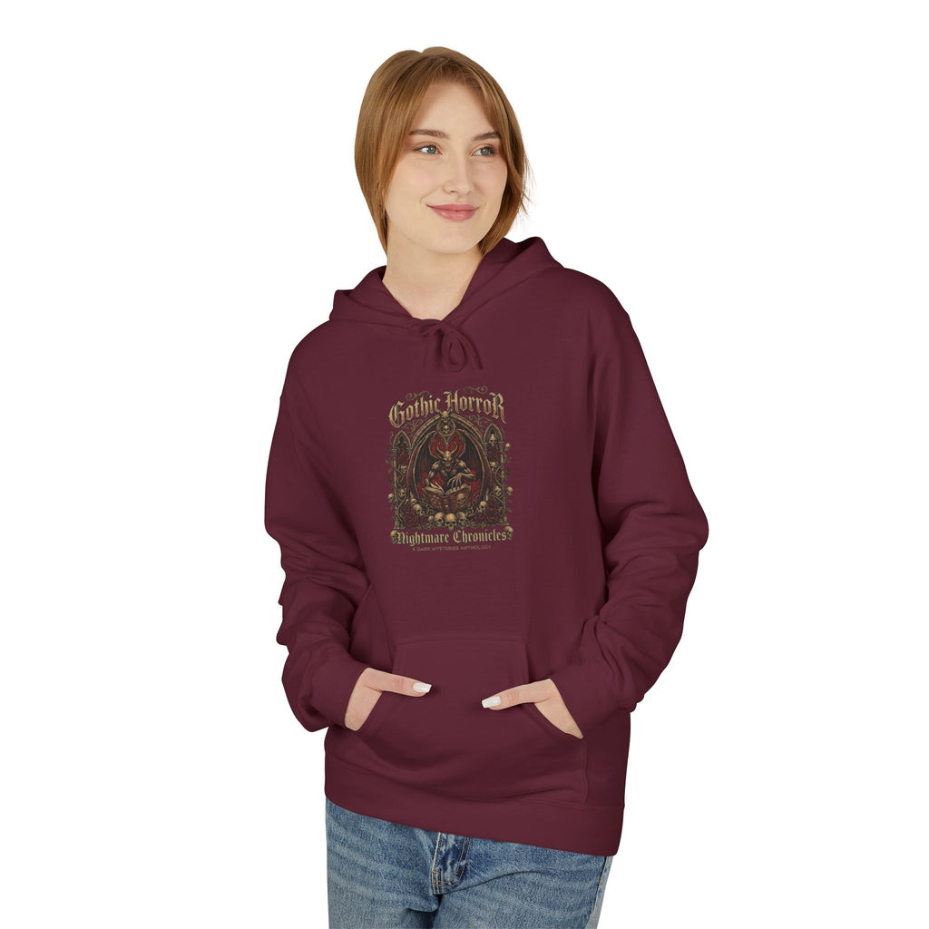 Vintage Botanical 'Autumn Camper' Hoodie — Retro Forest Camping Graphic