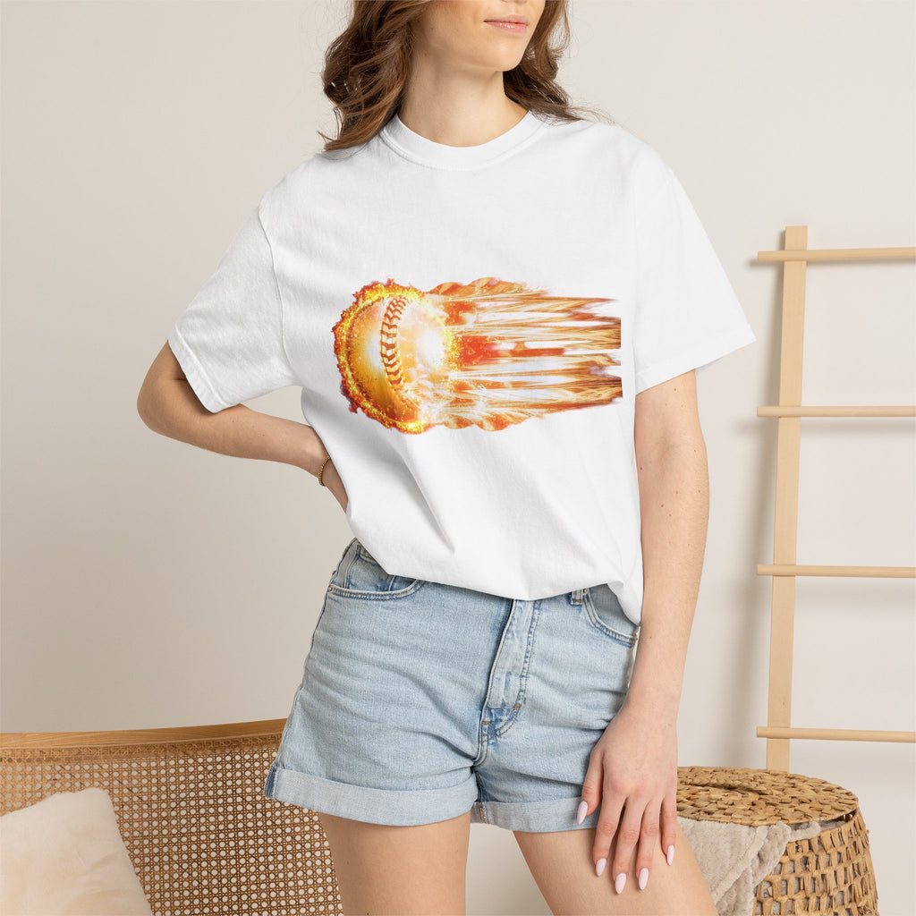Meteor Skull Fireball T-Shirt — Flaming Skull Graphic Tee