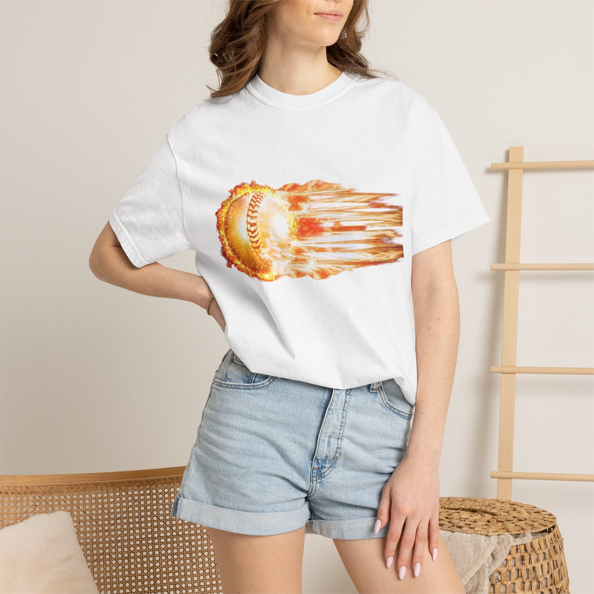 Meteor Skull Fireball T-Shirt — Flaming Skull Graphic Tee