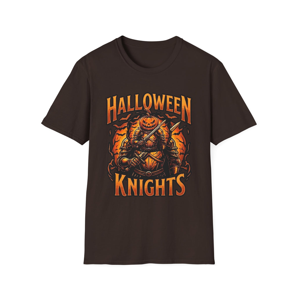 Halloween Knights T-Shirt — Pumpkin Knight Graphic Tee for Halloween