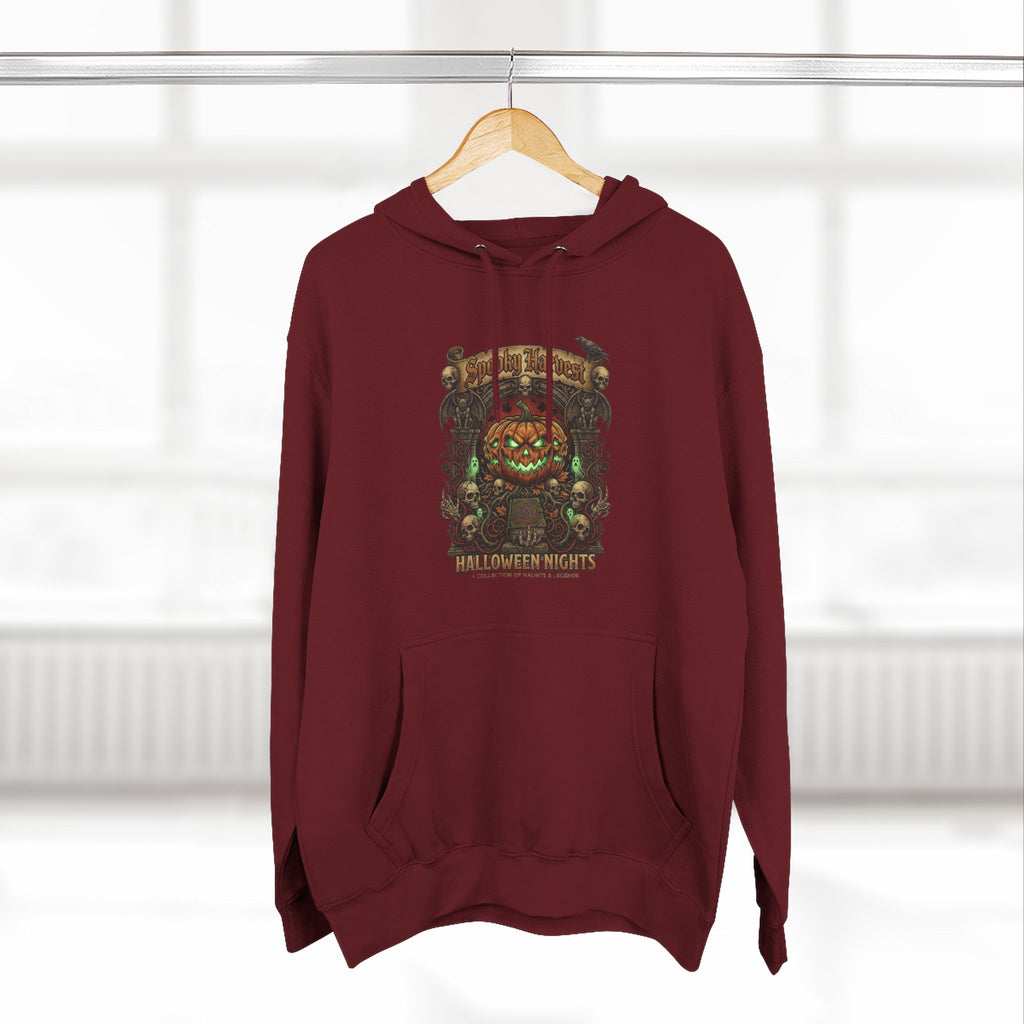 Jack-O'-Lantern Shrine Halloween Hoodie — Spooky Pumpkin Graphic Pullover