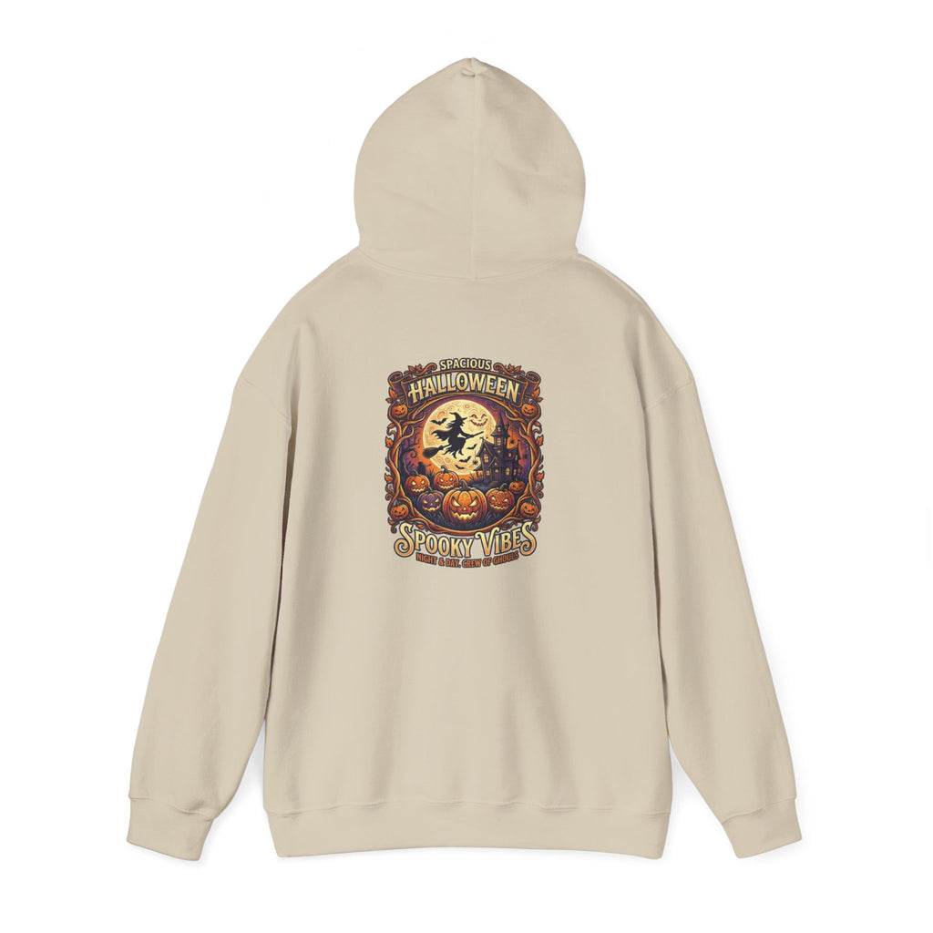 Halloween Pumpkin Hoodie — Happy Halloween Vintage Witch & Spooky Vibes Pullover