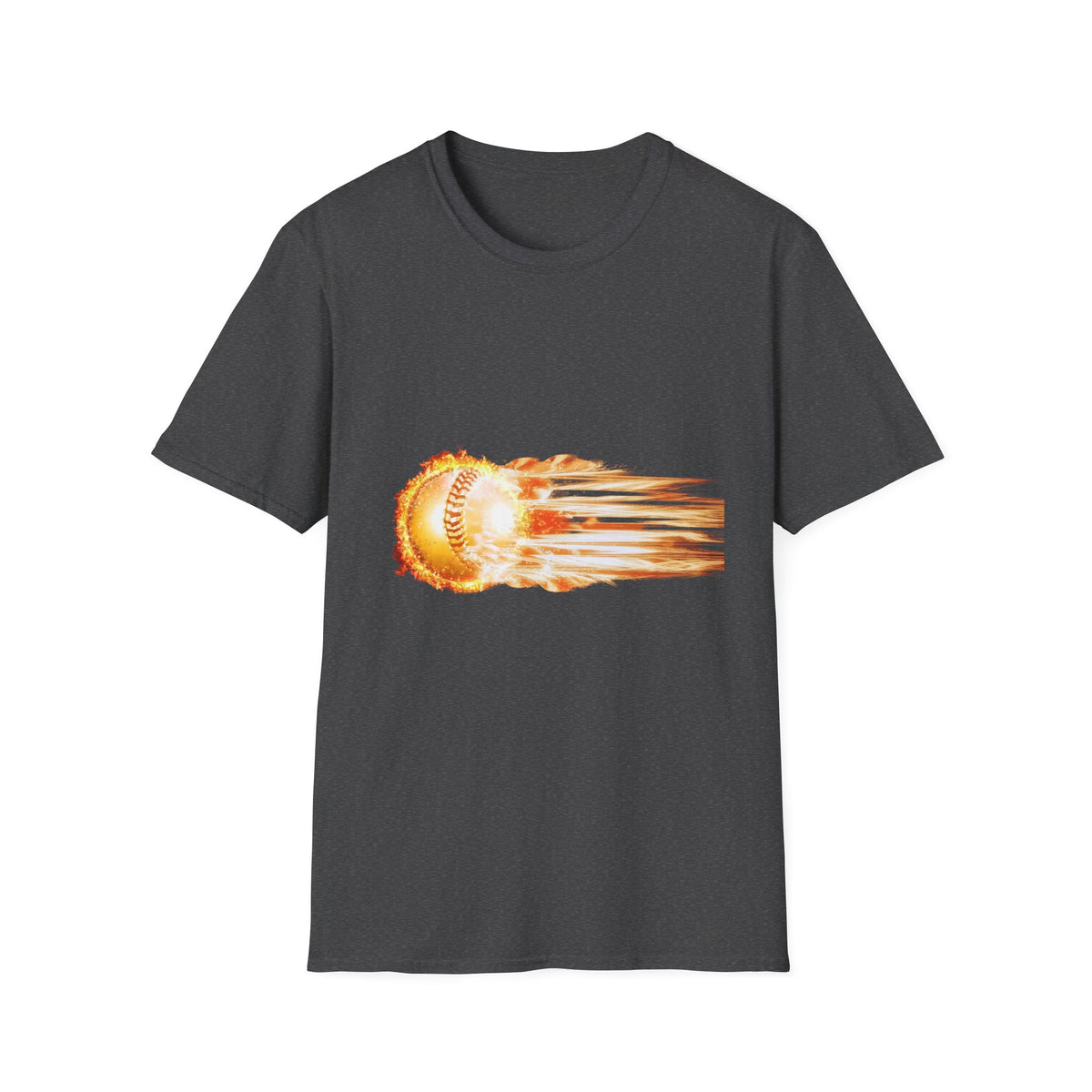 Baseball Fireball T-Shirt — Fast Pitch Meteor Graphic Tee