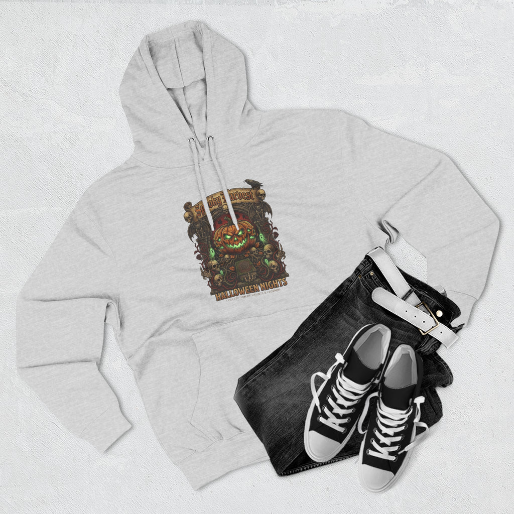 Jack-O'-Lantern Shrine Halloween Hoodie — Spooky Pumpkin Graphic Pullover