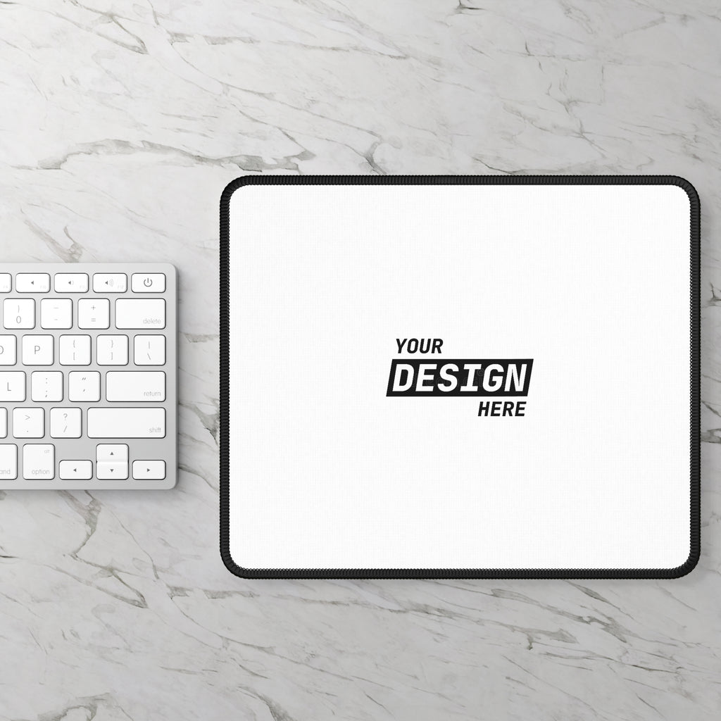Gaming Mouse Pad — Custom 'Your Design Here' White Desk Pad