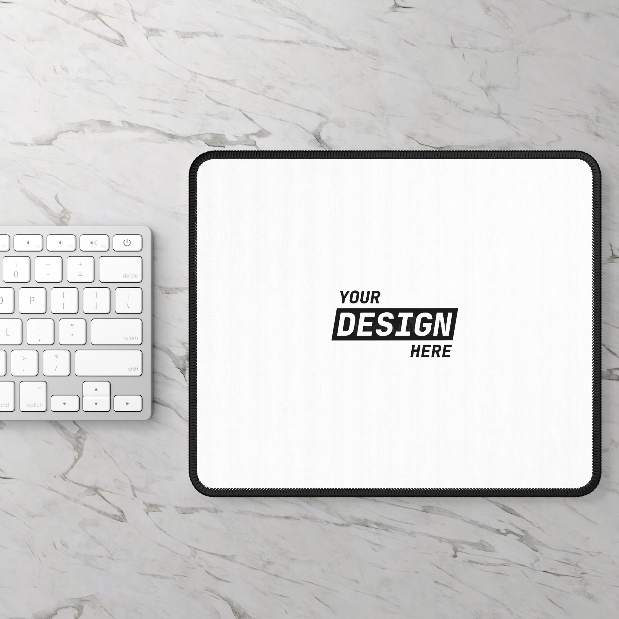 Gaming Mouse Pad — Custom 'Your Design Here' White Desk Pad