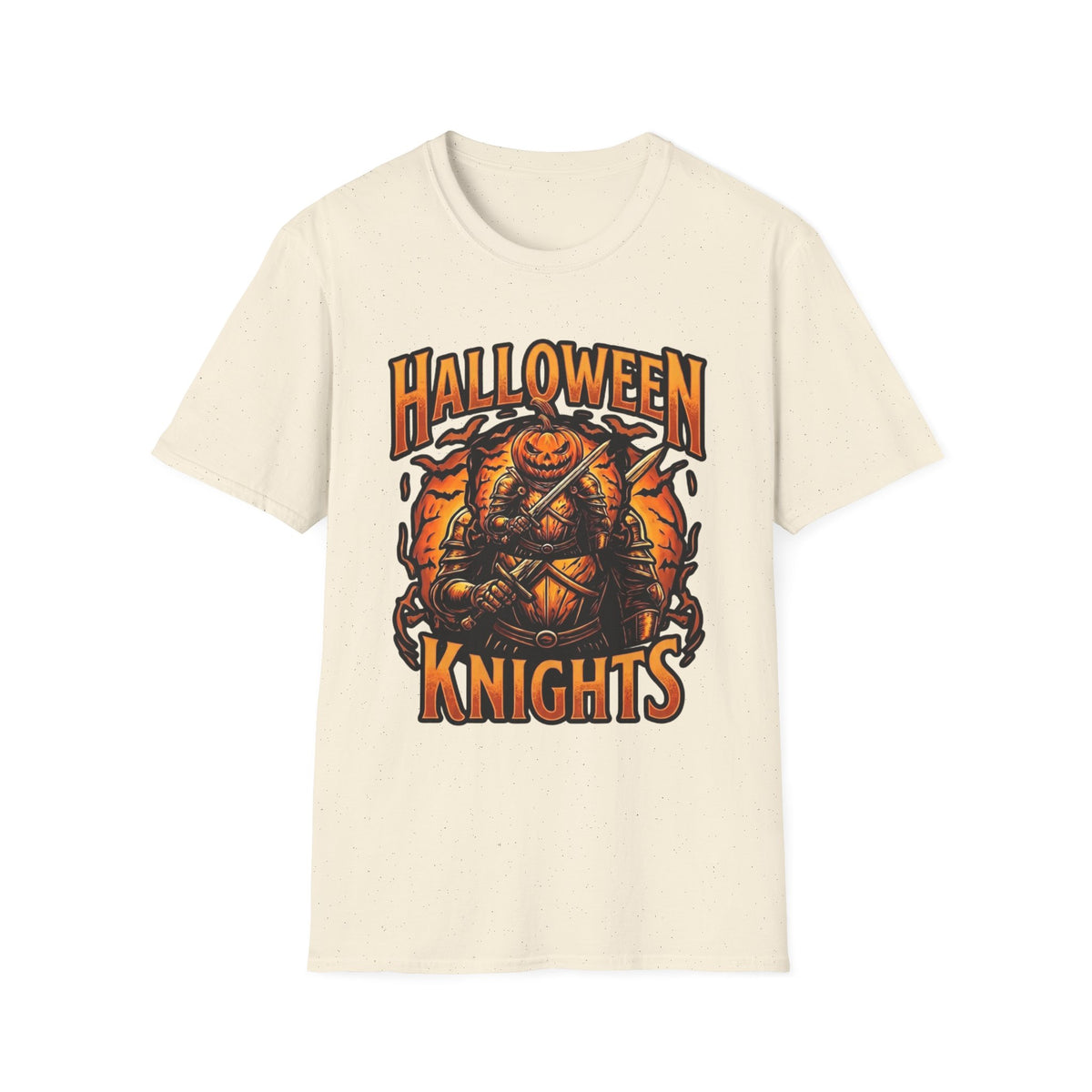 Halloween Knights T-Shirt — Pumpkin Knight Graphic Tee for Halloween