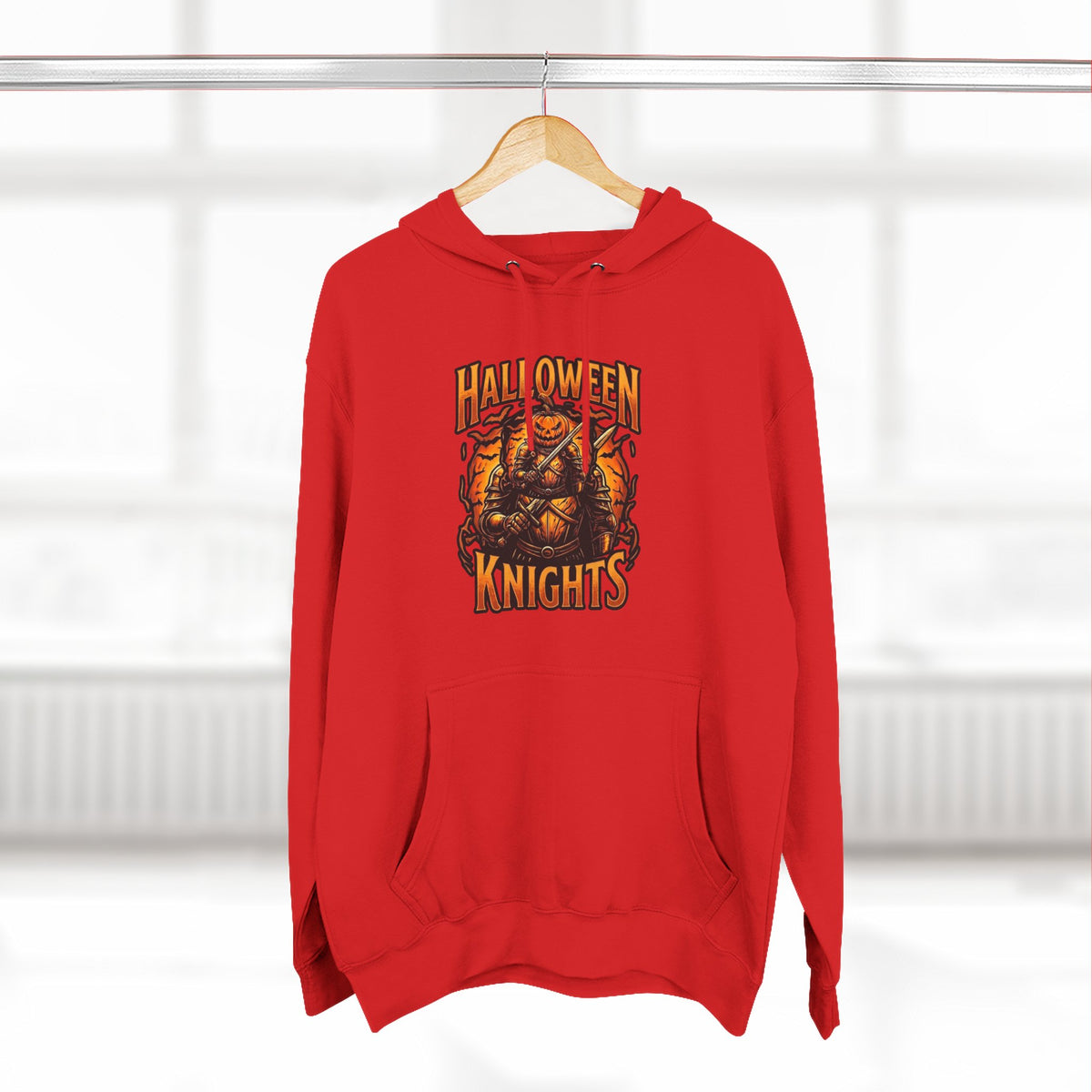 Halloween Knights Hoodie — Pumpkin Skull Graphic Pullover