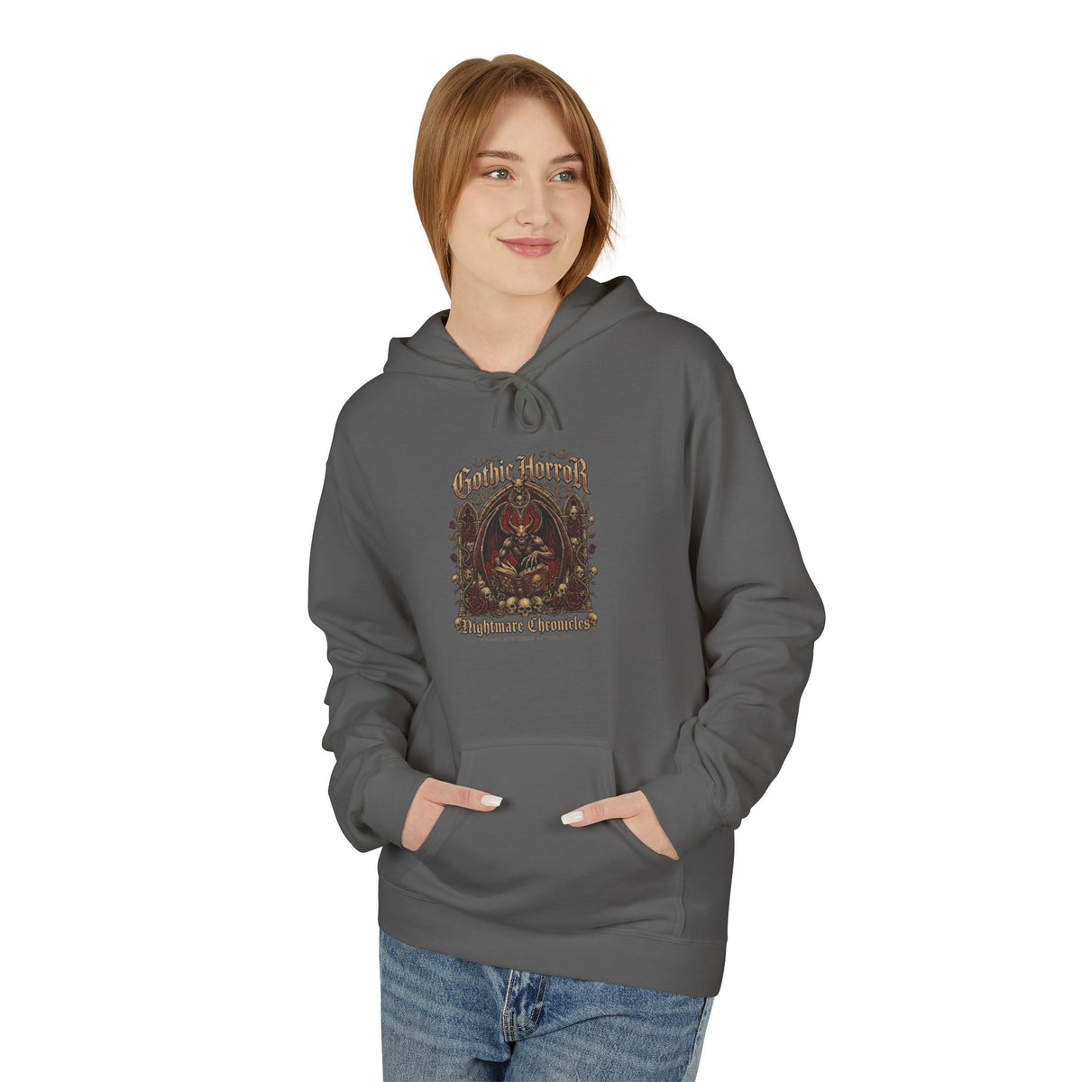 Vintage Botanical 'Autumn Camper' Hoodie — Retro Forest Camping Graphic