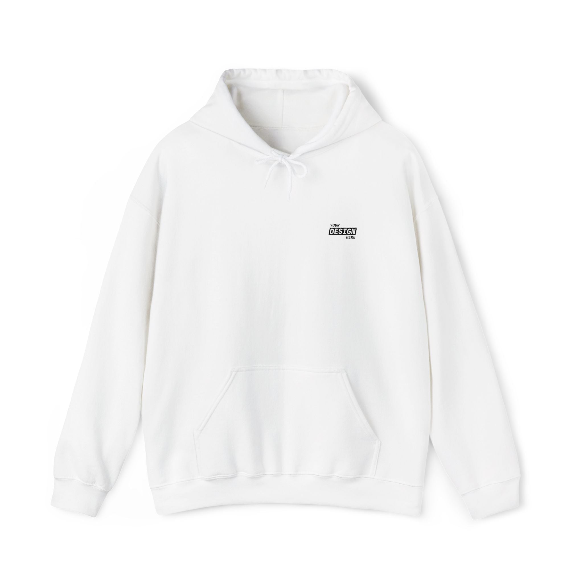 Minimalist Chest Logo Hoodie — Small Script Graphic Sweatshirt