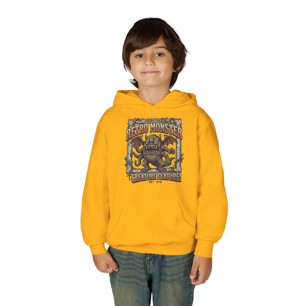 Youth Hoodie — "Retro Monster: Creature Feature" Graphic Pullover