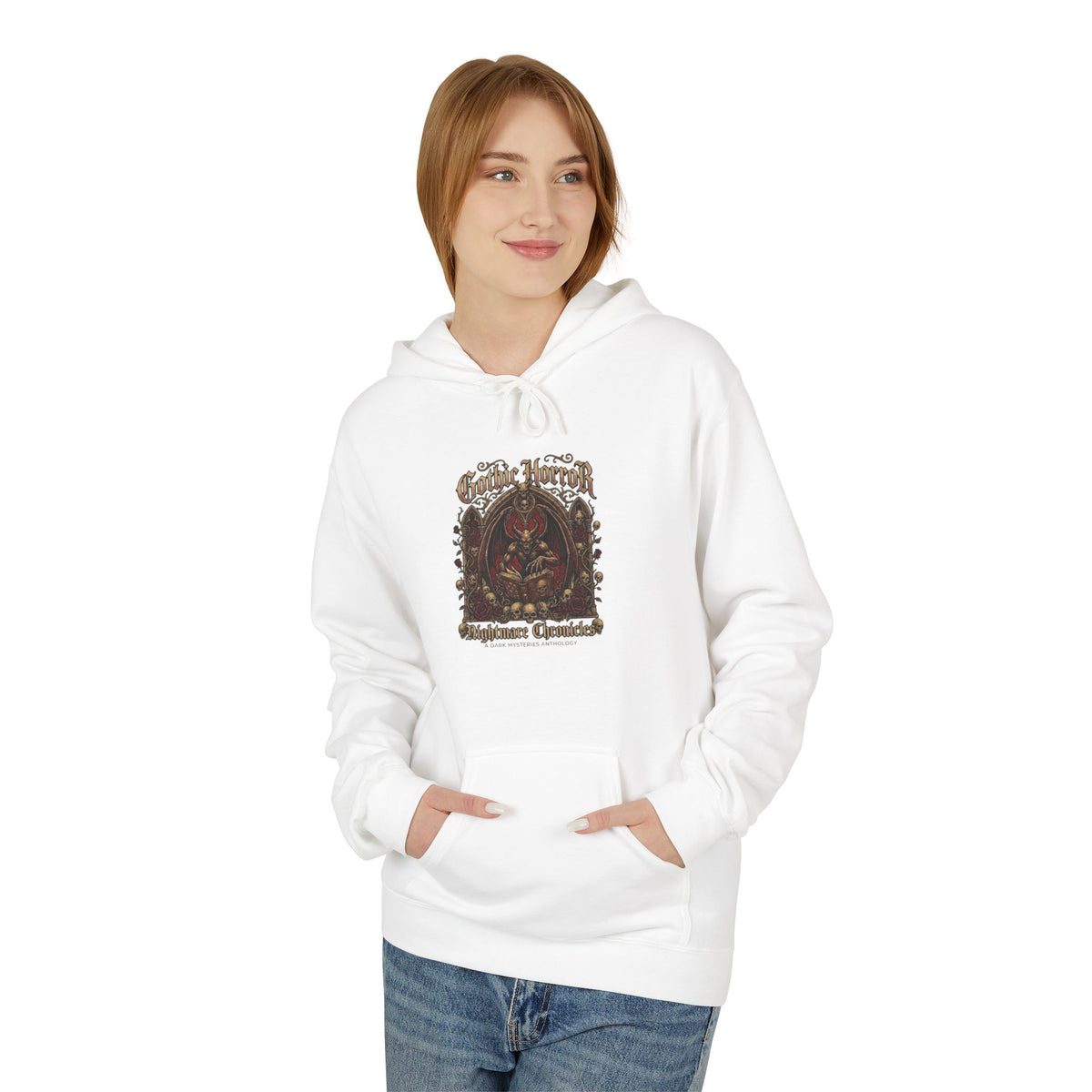 Vintage Botanical 'Autumn Camper' Hoodie — Retro Forest Camping Graphic
