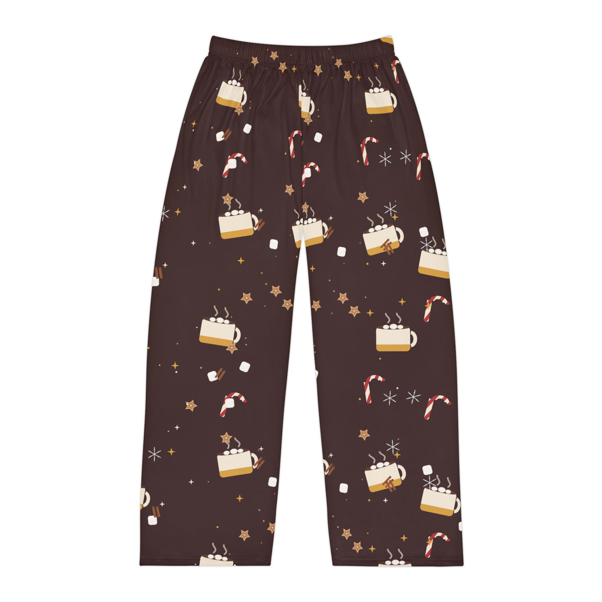 Hot Cocoa Night Men's Christmas Pajama Pants — Cozy Hot Chocolate Lounge Pants, Holiday PJ Bottoms for Him