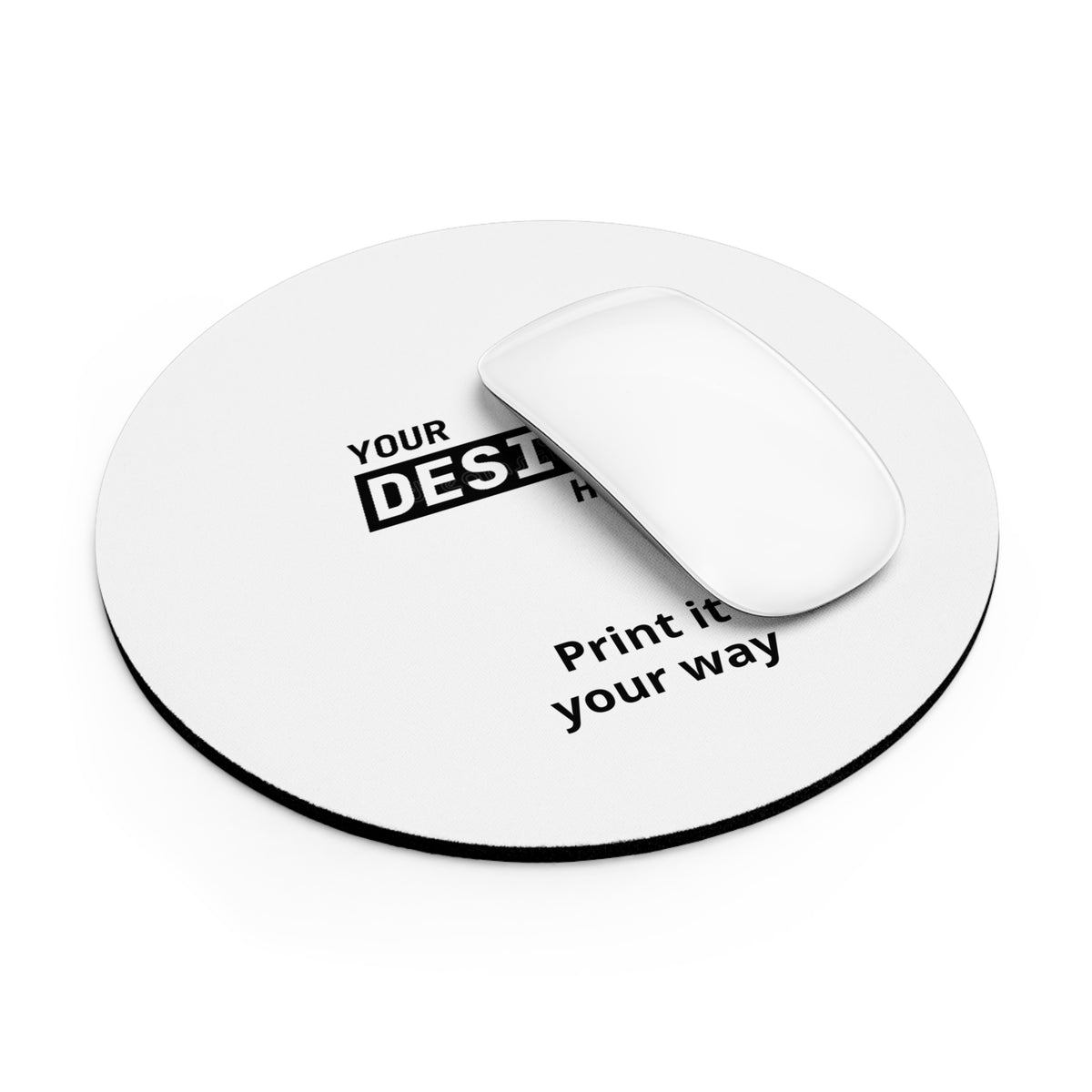 Custom Round Mouse Pad — Personalized Desk Mousepad with Your Design