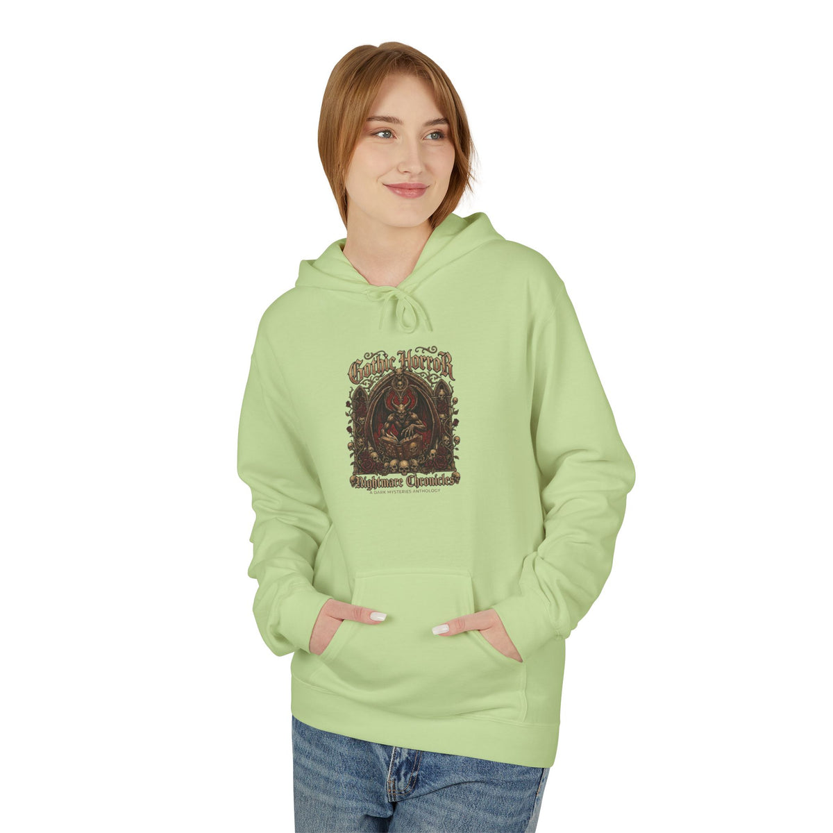Vintage Botanical 'Autumn Camper' Hoodie — Retro Forest Camping Graphic