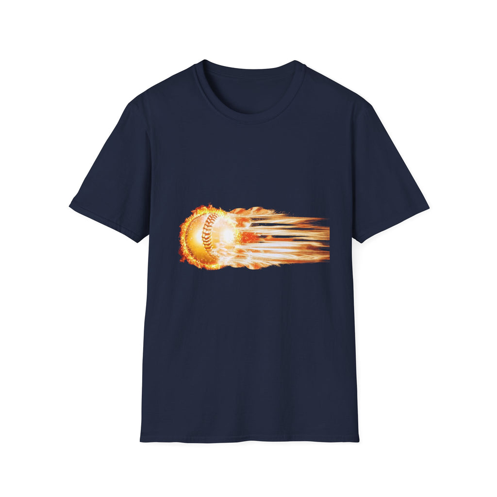 Baseball Fireball T-Shirt — Fast Pitch Meteor Graphic Tee