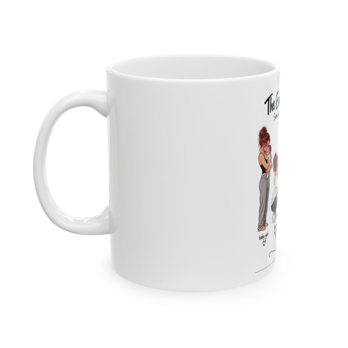 "The Evolution of a Mom Hug" Funny Ceramic Mug