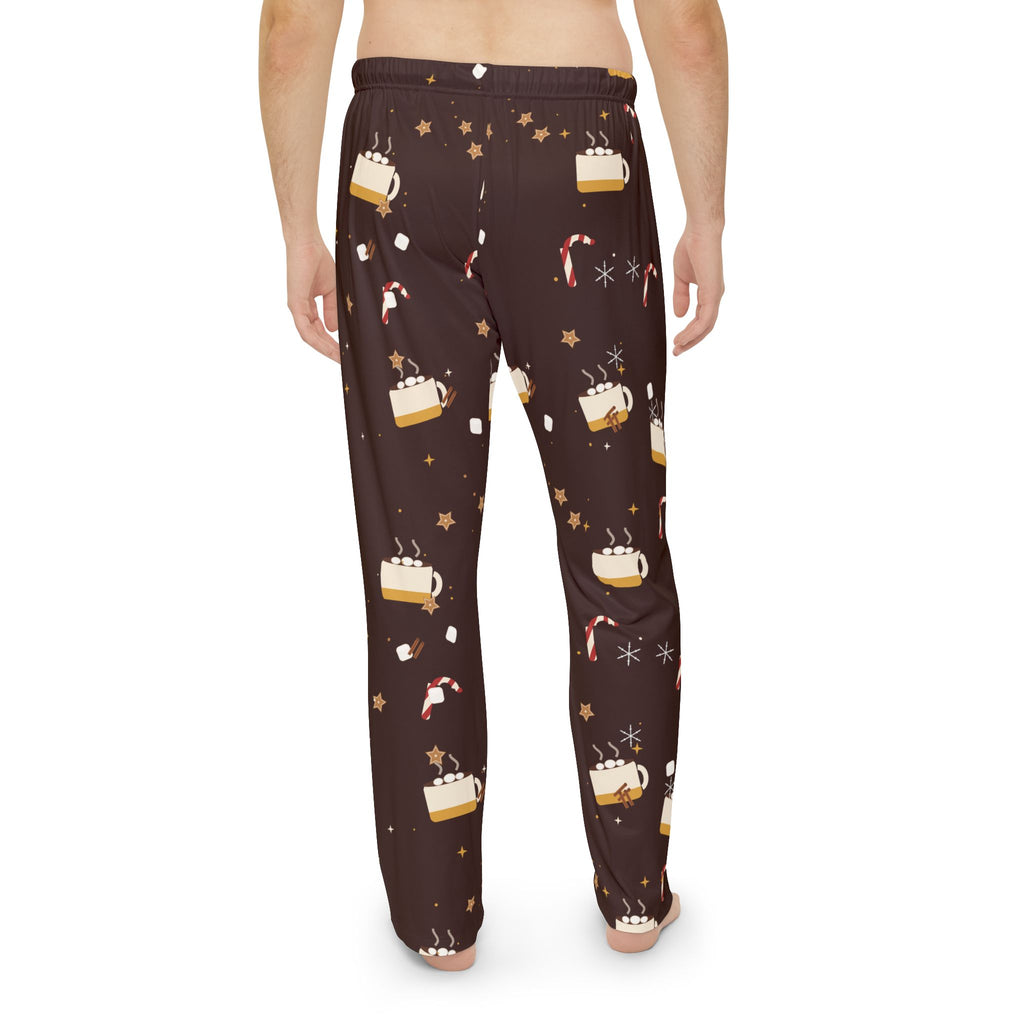 Hot Cocoa Night Men's Christmas Pajama Pants — Cozy Hot Chocolate Lounge Pants, Holiday PJ Bottoms for Him