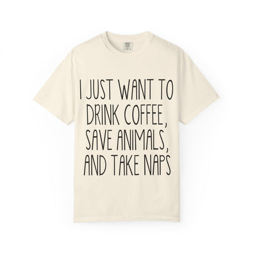 Coffee, Save Animals & Naps T-Shirt
