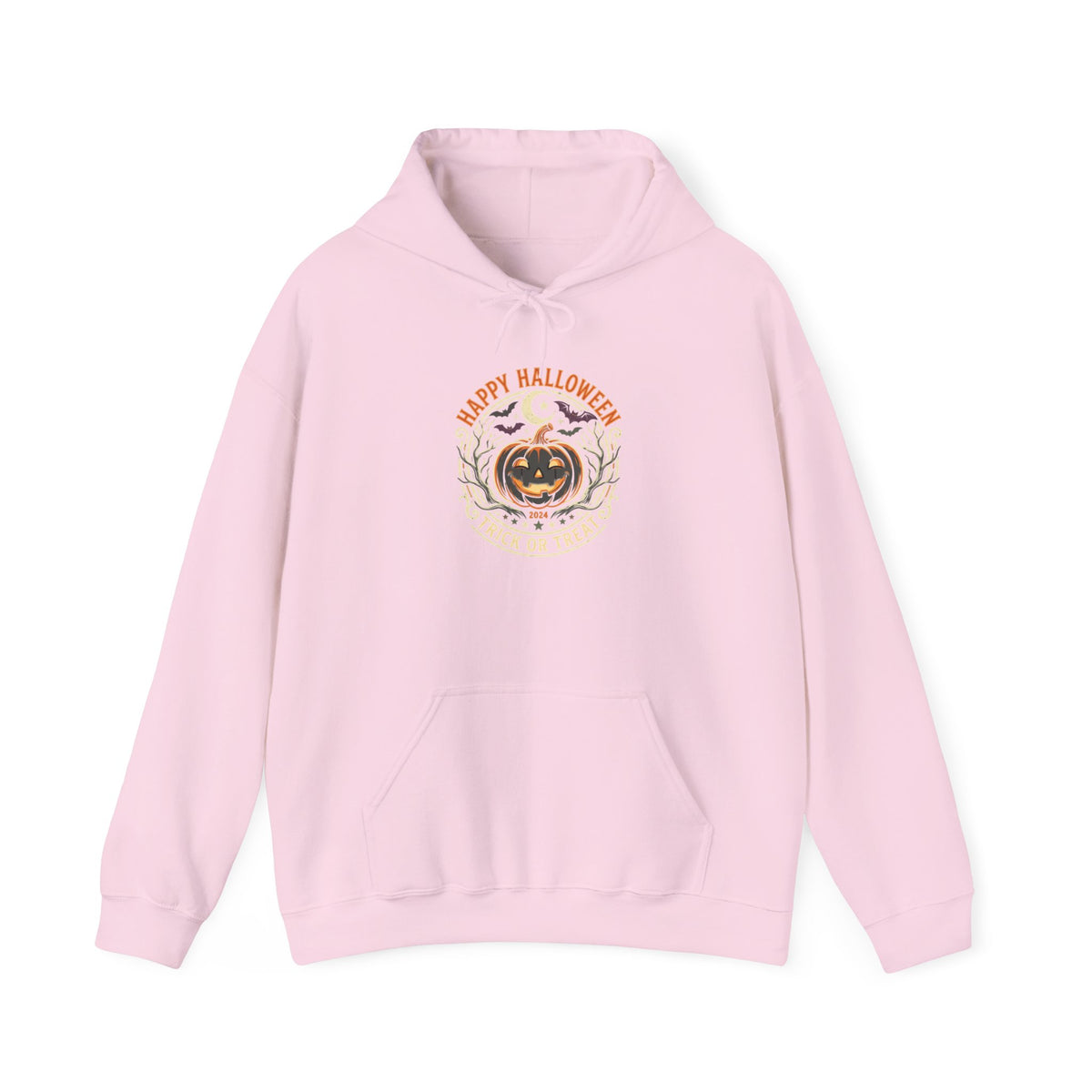 Halloween Pumpkin Hoodie — Happy Halloween Vintage Witch & Spooky Vibes Pullover